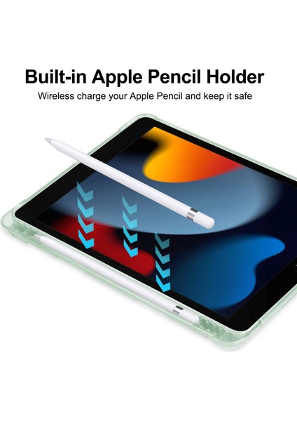 iPad 10.2 (2021) Üç Katlı Stand Deri Tablet Kılıfı (Yurt Dışından)