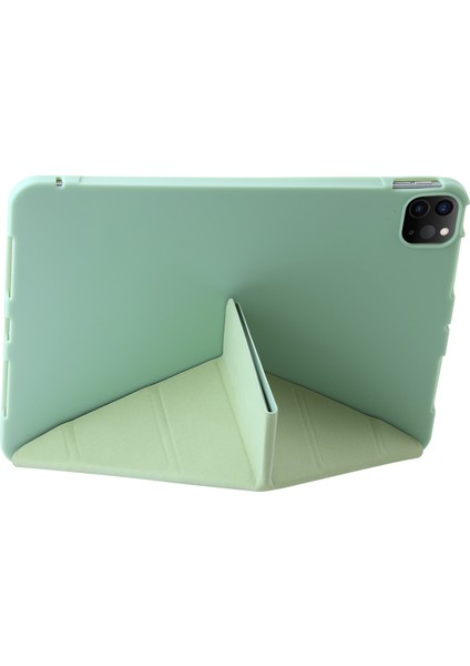 iPad Pro 11 (2024) Otomatik Uyku / Uyandırma Özellikli Origami Standı Pu Deri+Silikon Kapak (Yurt Dışından) fiyatları