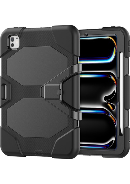 iPad Pro 11 (2024) Pc+Silikon Kickstand Tablet Kılıfı (Yurt Dışından) fiyatları