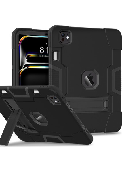 iPad Pro 11 (2024) Robot Stili Silikon + Kickstand'lı Pc Tablet Kılıfı (Yurt Dışından)