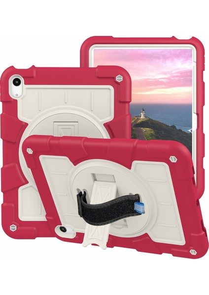 iPad Air 11 (2024) Kickstand Kılıf Pc+Tpu Omuz Askılı Tablet Kılıfı (Yurt Dışından) fiyatları