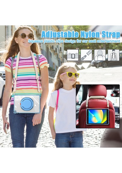 iPad 10.2 (2021) Döner Destek Standı Pc+Tpu+Omuz Askılı Akrilik Kapak (Yurt Dışından) fiyatları