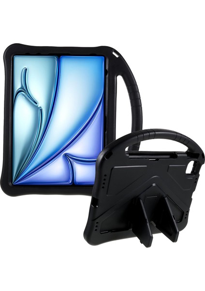 Ipad Air 11 (2024) Çocuklar Eva Darbeye Dayanıklı Tablet Kılıfı, Kickstand Saplı (Yurt Dışından)