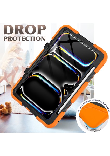 iPad Pro 11 (2024) Pc+Silikon Kickstand Tablet Kılıfı (Yurt Dışından) indirimleri