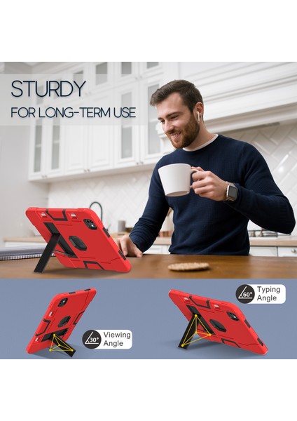 iPad Pro 11 (2024) Robot Stili Silikon + Kickstand'lı Pc Tablet Kılıfı (Yurt Dışından) modelleri