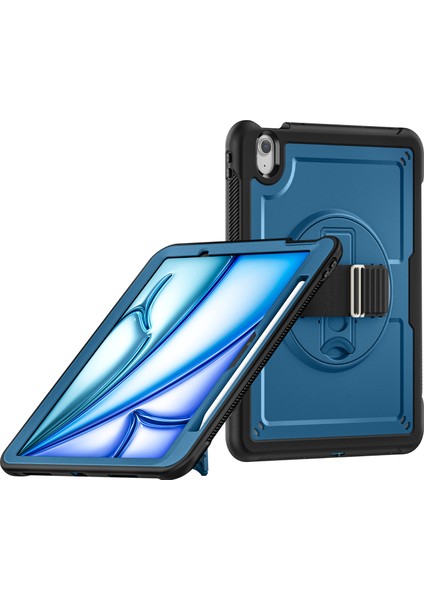 iPad Air 11 (2024) Kickstand Pc+Tpu Omuz Askılı Tablet Kılıfı (Yurt Dışından)