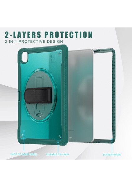 iPad Pro 13 (2024) Kickstand Pc+Tpu+Silikon Tablet Kılıfı ve Döner El Kayışı (Yurt Dışından) indirimleri