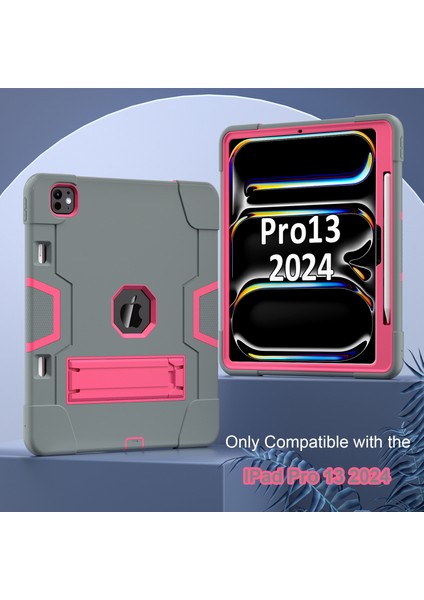 iPad Pro 13 (2024) Robot Stili Silikon + Kickstand'lı Pc Tablet Kapağı (Yurt Dışından) fiyatları
