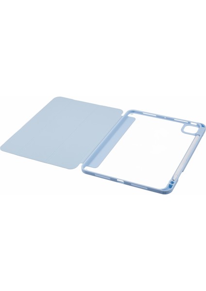 iPad Pro 11 (2024) Üç Katlı Stand Kalem Yuvalı Şeffaf Arka Deri Kapak (Yurt Dışından) fırsatları