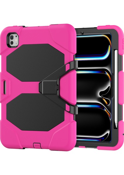 iPad Pro 11 (2024) Pc+Silikon Kickstand Tablet Kılıfı (Yurt Dışından) fiyatları