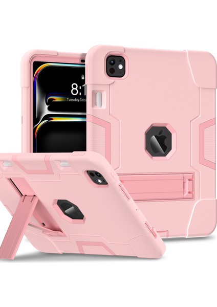 iPad Pro 11 (2024) Robot Stili Silikon + Kickstand'lı Pc Tablet Kılıfı (Yurt Dışından)