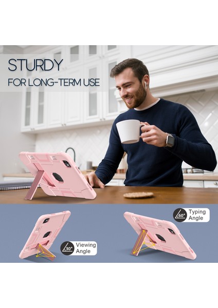 iPad Pro 11 (2024) Robot Stili Silikon + Kickstand'lı Pc Tablet Kılıfı (Yurt Dışından) modelleri