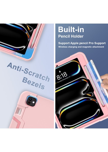 iPad Pro 11 (2024) Robot Stili Silikon + Kickstand'lı Pc Tablet Kılıfı (Yurt Dışından) fırsatları