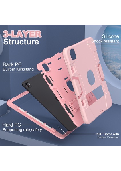 iPad Pro 11 (2024) Robot Stili Silikon + Kickstand'lı Pc Tablet Kılıfı (Yurt Dışından) indirimleri