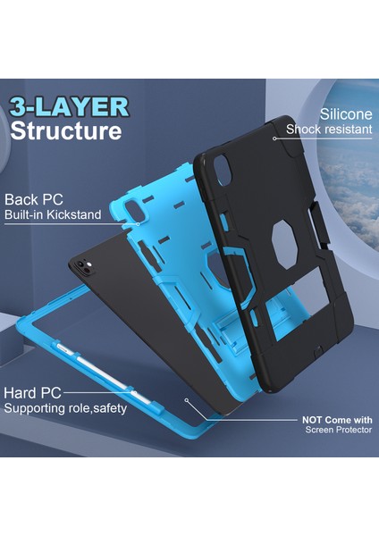 iPad Pro 13 (2024) Robot Stili Silikon + Kickstand'lı Pc Tablet Kapağı (Yurt Dışından) modelleri