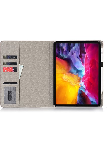 iPad Pro 11 (2024) Otomatik Uyandırma / Uyku Pu Deri Tablet Kılıfı Çapraz Doku Ekleme (Yurt Dışından) fiyatları