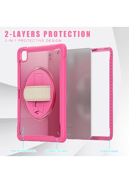 iPad Pro 13 (2024) Kickstand Pc+Tpu+Silikon Tablet Kılıfı ve Döner El Kayışı (Yurt Dışından) indirimleri