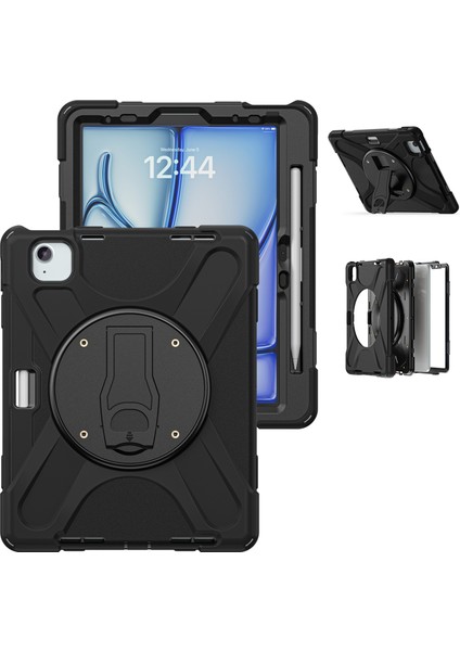 iPad Air 11 (2024) / Air (2022) / (2020) / iPad Pro 11 (2022) / (2021) Kickstand Pc+Silikon Tablet Kılıfı (Yurt Dışından)