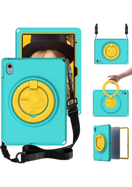 iPad 10.9 (2022) / Air 11 (2024) Omuz Askılı Döner Kickstand Tablet Kapağı (Yurt Dışından)