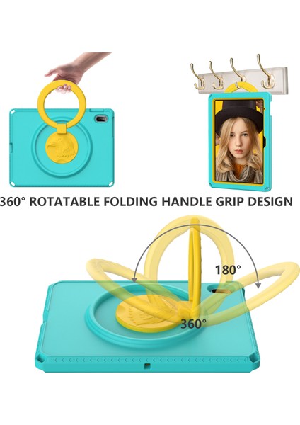 iPad 10.9 (2022) / Air 11 (2024) Omuz Askılı Döner Kickstand Tablet Kapağı (Yurt Dışından)