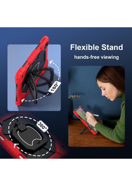 iPad Air 13 (2024) Silikon+Pc Kickstand Omuz Askılı Tablet Kılıfı (Yurt Dışından) fırsatları