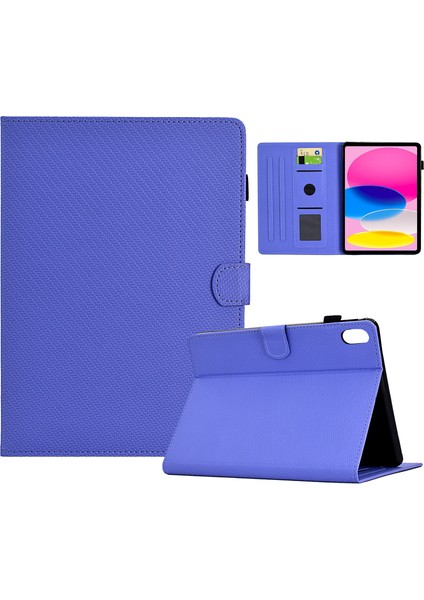 iPad 10.9 (2022) Kart Yuvaları Otomatik Uyandırma / Uyku Pu Deri Tablet Kapağı (Yurt Dışından)