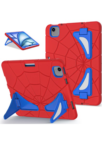 iPad Air 11 (2024) Kickstand Kılıf Silikon+Pc Tablet Kapağı (Yurt Dışından)