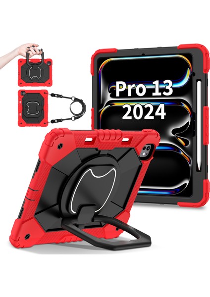 iPad Pro 13 (2024) Kickstand Kılıf Silikon+Pc Tablet Kapağı (Yurt Dışından) fiyatları