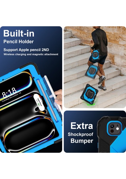 iPad Pro 13 (2024) Kickstand Kılıf Silikon+Pc Tablet Kapağı (Yurt Dışından) fırsatları