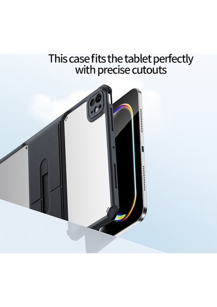 iPad Pro 11 (2024) Deri Kickstand Tpu + Pc Hava Yastığı Koruması Tablet Kapağı (Yurt Dışından) fiyatları