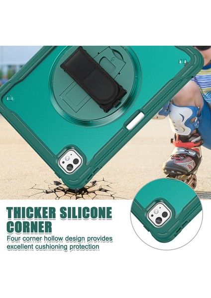 iPad Pro 11 (2024) Kickstand Pc+Tpu+Silikon Tablet Kılıfı (Yurt Dışından) modelleri