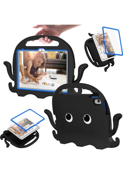 iPad 10.9 (2022) / Air 11 (2024) Eva Karikatür Ahtapot El Tutma Tableti Omuz Askılı Kapak (Yurt Dışından) fiyatları