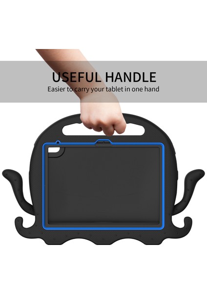 iPad 10.9 (2022) / Air 11 (2024) Eva Karikatür Ahtapot El Tutma Tableti Omuz Askılı Kapak (Yurt Dışından) fırsatları