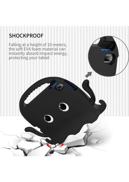 iPad 10.9 (2022) / Air 11 (2024) Eva Karikatür Ahtapot El Tutma Tableti Omuz Askılı Kapak (Yurt Dışından) indirimleri