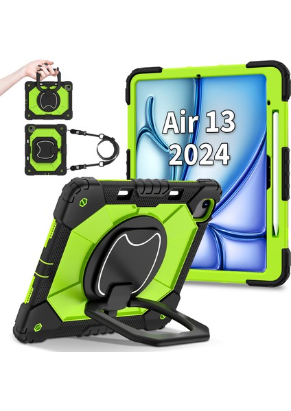 iPad Air 13 (2024) Kickstand Kılıf Silikon+Pc Tablet Kapağı (Yurt Dışından) fiyatları