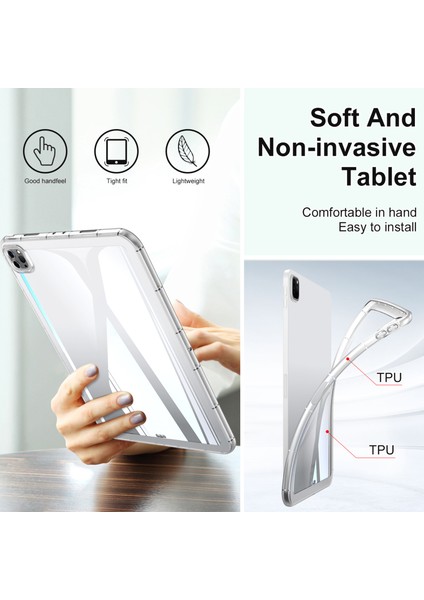 iPad Pro 13 (2024) Tpu Şeffaf Arka Koruyucu Tablet Kılıfı (Yurt Dışından) modelleri