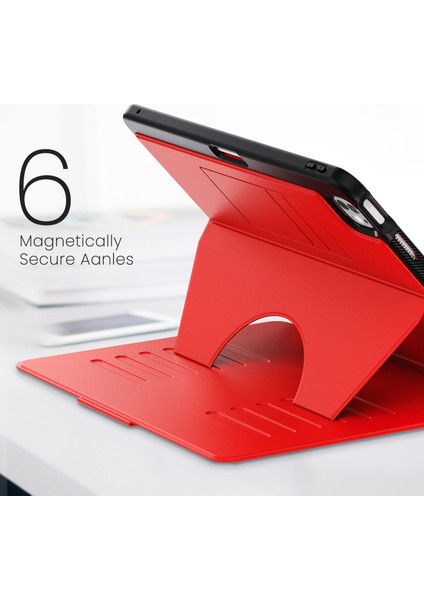 iPad Pro 13 (2024) Darbeye Dayanıklı Kılıf Pc+Tpu+Pu U Şeklinde Kart Yuvalı Stand Tablet Kapağı (Yurt Dışından)