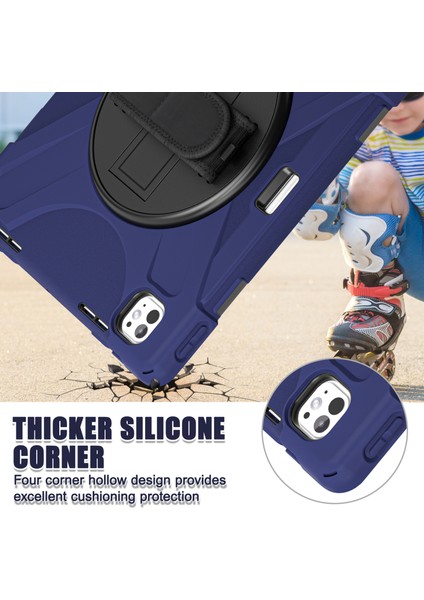 iPad Pro 13 (2024) Tpu+Pc+Silikon Kickstand Kalem Yuvalı Tablet Kapağı (Yurt Dışından) modelleri