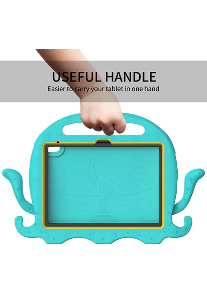 iPad 10.9 (2022) / Air 11 (2024) Eva Karikatür Ahtapot El Tutma Tableti Omuz Askılı Kapak (Yurt Dışından) fırsatları