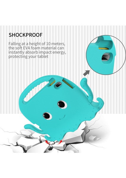 iPad 10.9 (2022) / Air 11 (2024) Eva Karikatür Ahtapot El Tutma Tableti Omuz Askılı Kapak (Yurt Dışından) indirimleri