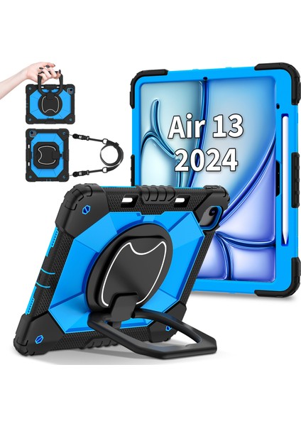 iPad Air 13 (2024) Kickstand Kılıf Silikon+Pc Tablet Kapağı (Yurt Dışından) fiyatları