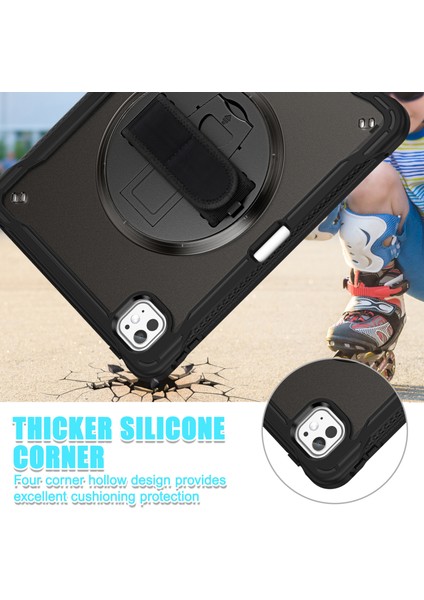iPad Pro 11 (2024) Kickstand Pc+Tpu+Silikon Tablet Kılıfı (Yurt Dışından) modelleri