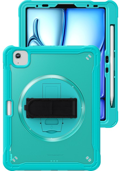 iPad Air 11 (2024) / Air (2022) / (2020) / iPad Pro 11 (2022) / (2021) El Kayışı Kickstand Kapağı (Yurt Dışından)