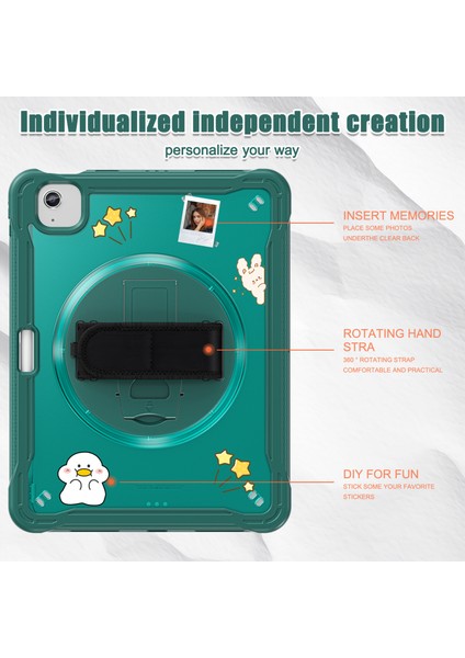 iPad Air 11 (2024) / Air (2022) / (2020) / iPad Pro 11 (2022) / (2021) El Kayışı Kickstand Kapağı (Yurt Dışından) fırsatları