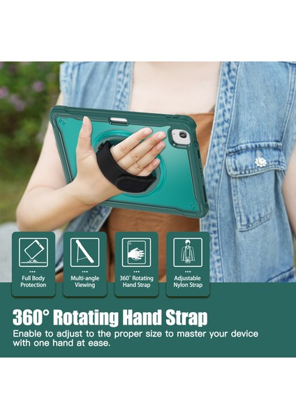 iPad Air 11 (2024) / Air (2022) / (2020) / iPad Pro 11 (2022) / (2021) El Kayışı Kickstand Kapağı (Yurt Dışından) indirimleri