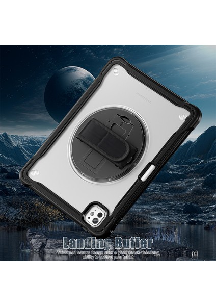 iPad Pro 11 (2024) Kickstand Pc+Tpu+Silikon Tablet Kılıfı (Yurt Dışından)