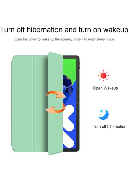 Lenovo Xiaoxin Pad Pro 12.7 Inç Pu Deri Tpu Arka Üç Katlı Stand Tablet Kapak (Yurt Dışından) indirimleri