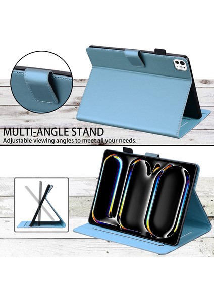 iPad Pro 11 (2024) Kart Yuvalı Standlı Kılıf Deri Tablet Kılıfı (Yurt Dışından) modelleri