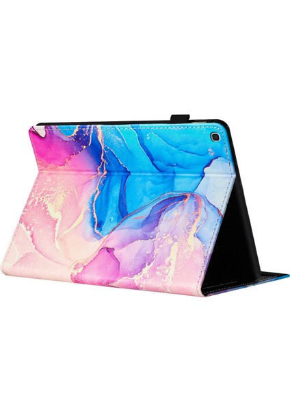 Samsung Galaxy Tab A 10.1 (2019) T510 Deri Kılıf Otomatik Uyku / Uyanma Mermer Tablet Kapağı (Yurt Dışından)