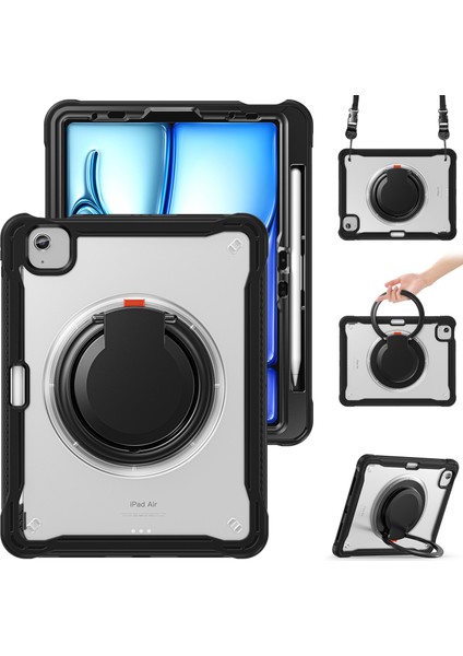 iPad Air 11 (2024) / Air (2022) / (2020) / iPad Pro 11 (2022) / (2021) Omuz Askılı Kickstand Kapağı (Yurt Dışından) fiyatları